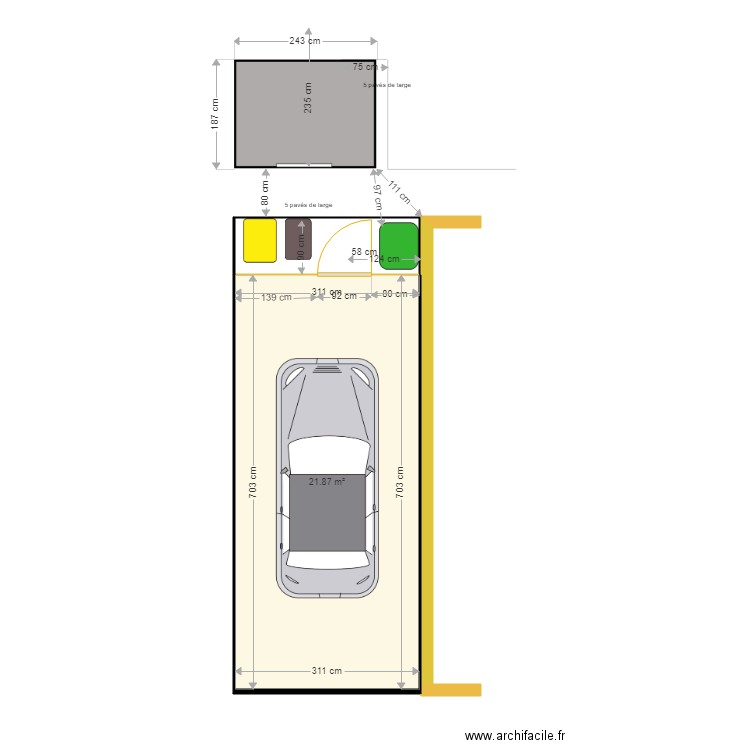 carport-St-Gilles-4-63. Plan de 1 pièce et 22 m2