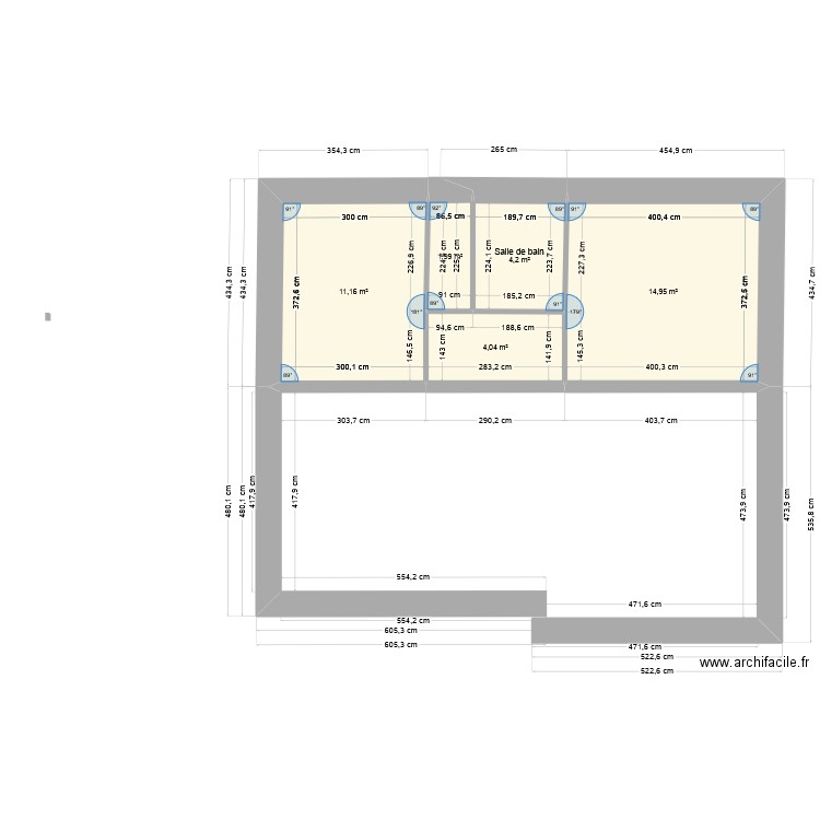 ben 2025 03 04. Plan de 5 pièces et 36 m2