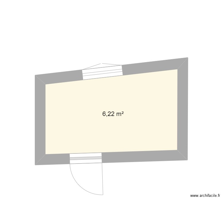 montarbur. Plan de 1 pièce et 6 m2