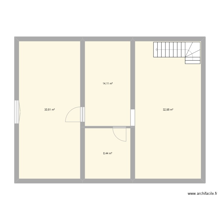 aubert 1er. Plan de 4 pièces et 86 m2