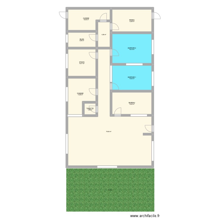 PLAN FRANCELINE. Plan de 11 pièces et 172 m2