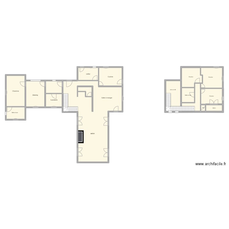 50053. Plan de 15 pièces et 218 m2