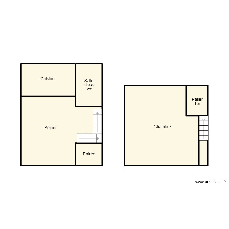 QUIMPER PASQUIER. Plan de 7 pièces et 33 m2