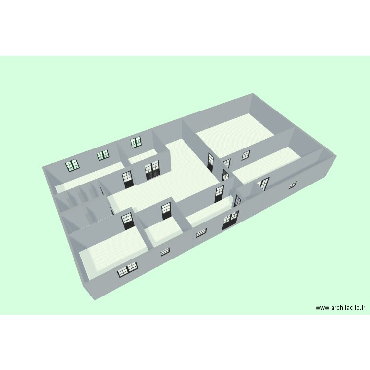 Plan crèche. Plan de 12 pièces et 234 m2