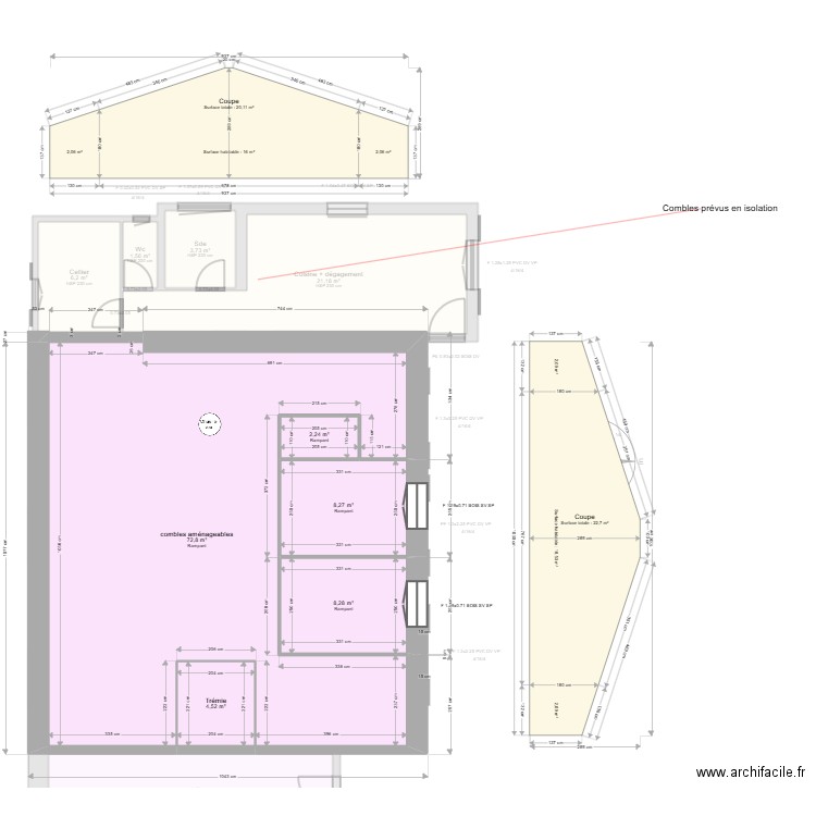 ML25001221 DEMOULIN. Plan de 19 pièces et 294 m2