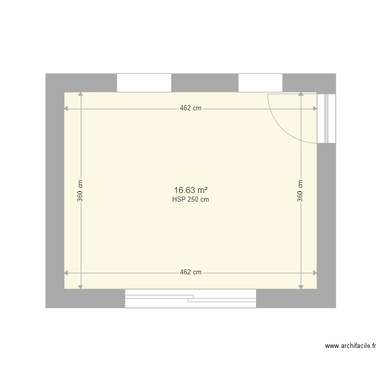 ACR BOULESTEIX. Plan de 1 pièce et 17 m2