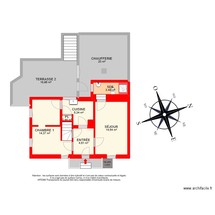 BI 23518 - . Plan de 52 pièces et 238 m2