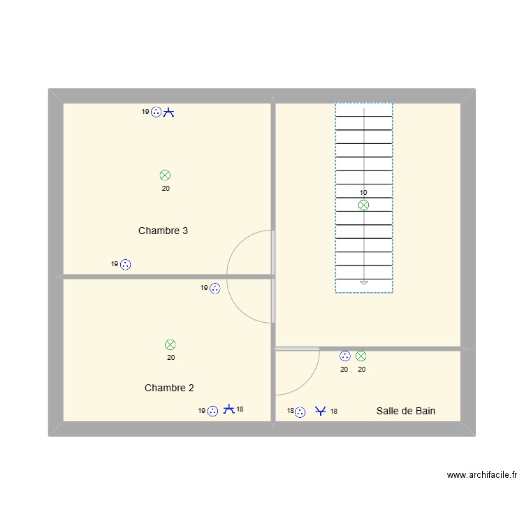 Mika Levy 1etg. Plan de 4 pièces et 40 m2