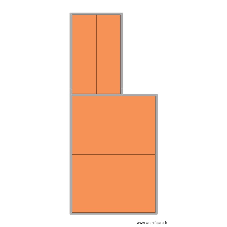 plan dak Looiweg. Plan de 3 pièces et 70 m2