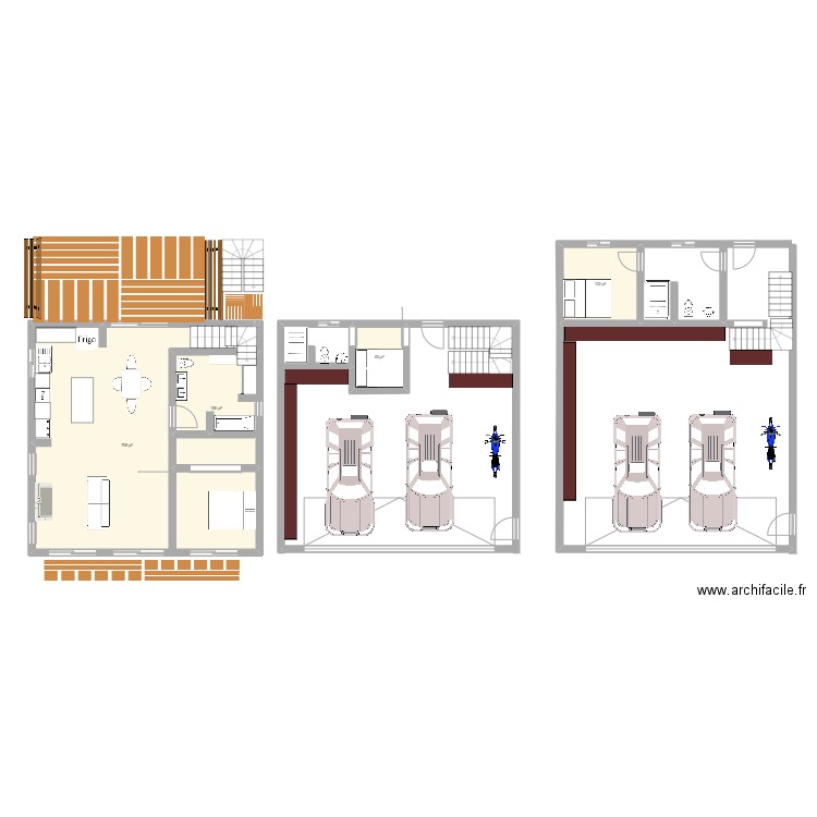 Montpellier-2. Plan de 4 pièces et 95 m2