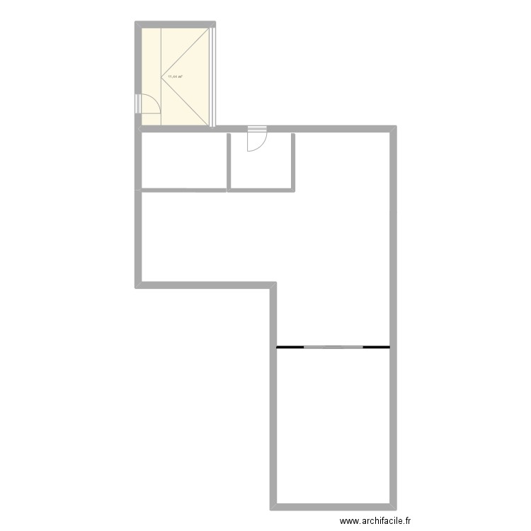 Plan Mason Emmerin. Plan de 1 pièce et 11 m2