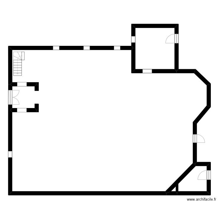 église. Plan de 3 pièces et 254 m2