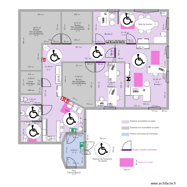 WIMOOV METZ APRES REAMENAGEMENTS espace de rotation. Plan de 12 pièces et 145 m2