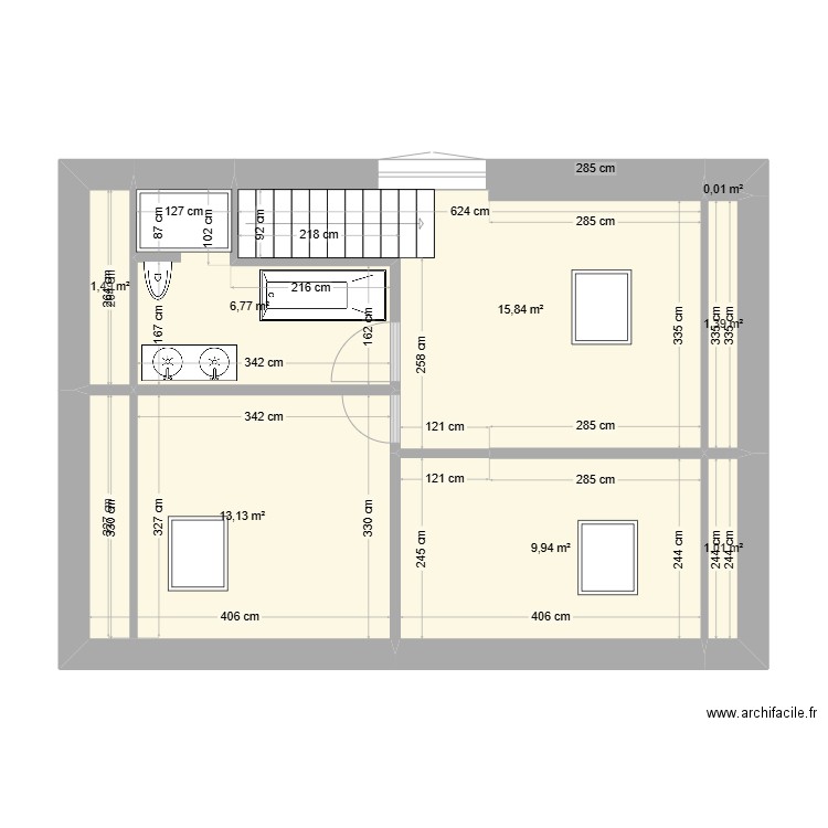 prop 4 cou. Plan de 8 pièces et 50 m2