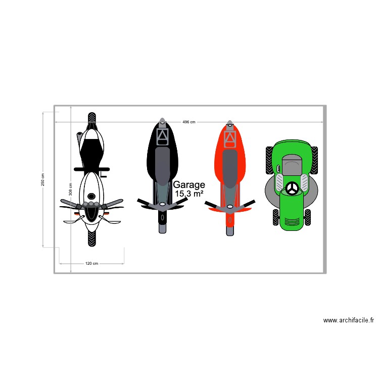 abris jardin. Plan de 1 pièce et 15 m2