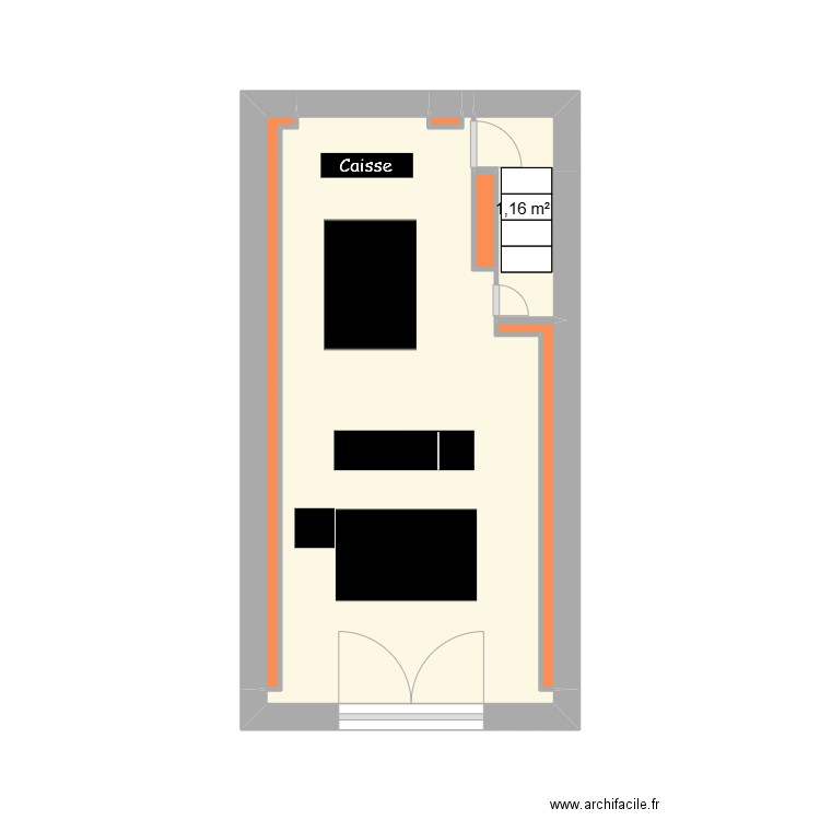 plan de masse Courir. Plan de 6 pièces et 15 m2