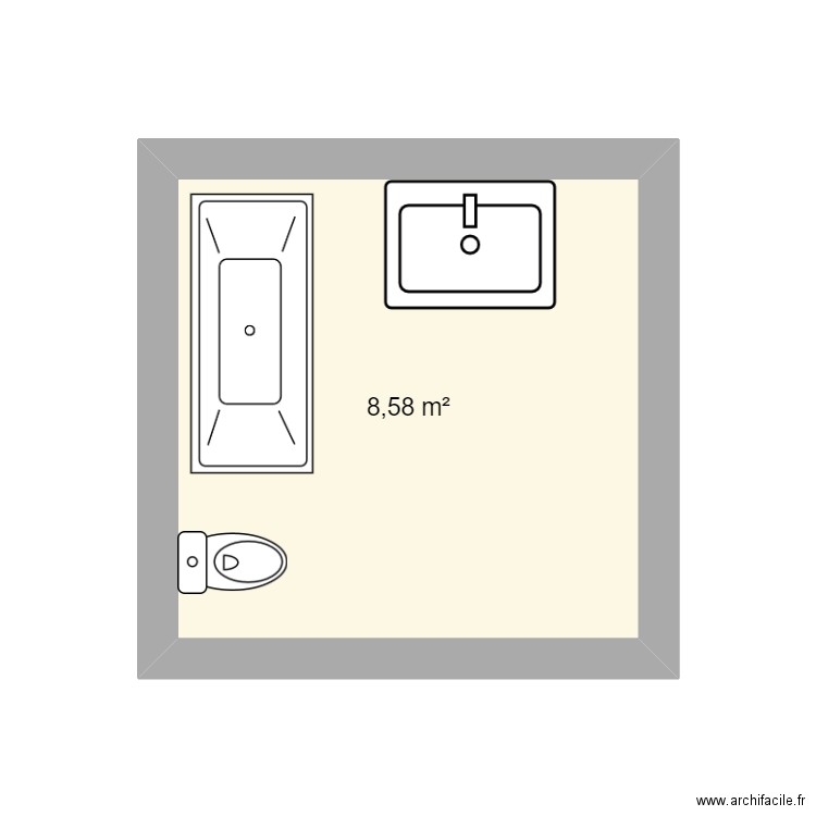 Chambon. Plan de 1 pièce et 9 m2