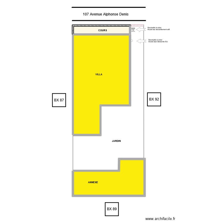 masse. Plan de 3 pièces et 132 m2