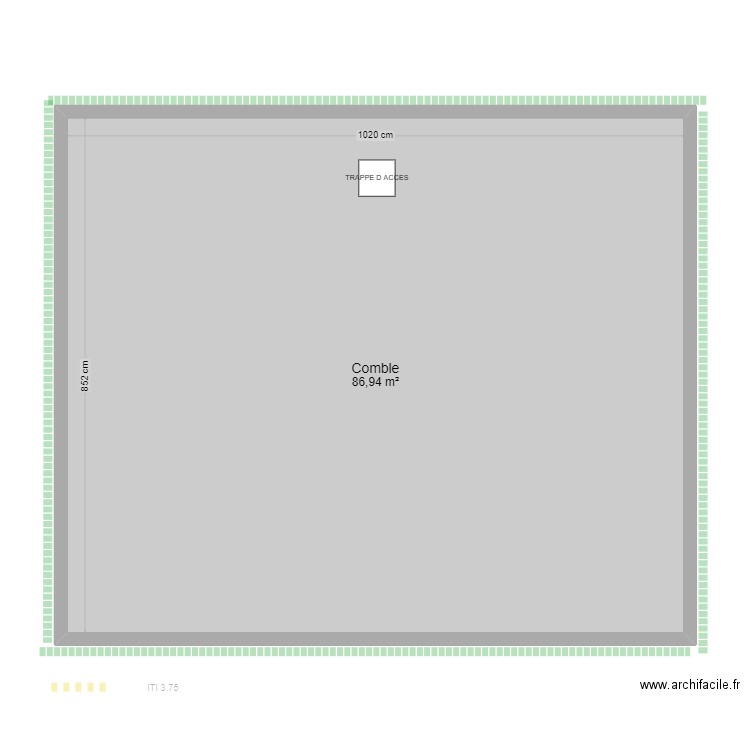 DUCHAMPS APPT 2 R+1. Plan de 9 pièces et 172 m2