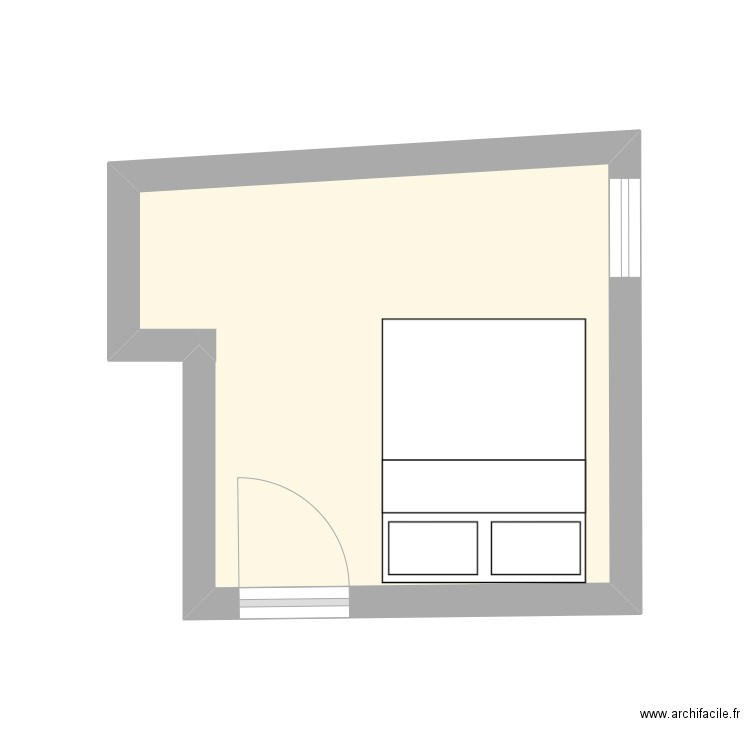 chambre 1. Plan de 1 pièce et 11 m2