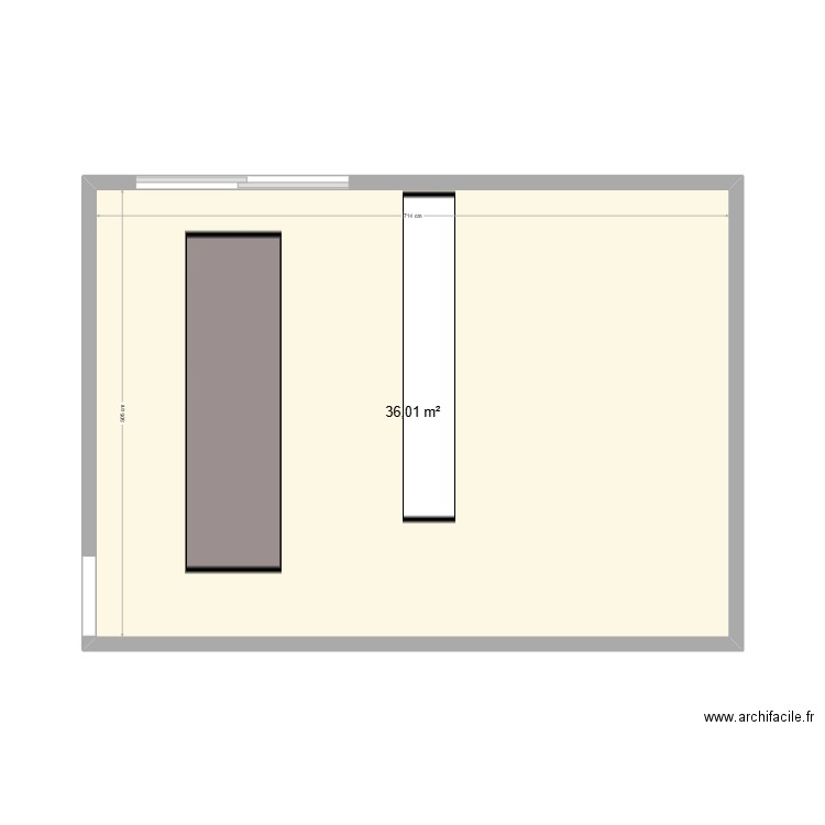 cuisine bidart pos table 390 pos 45. Plan de 1 pièce et 36 m2