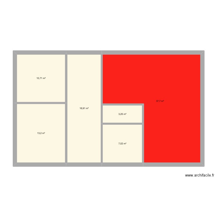 Tassin. Plan de 14 pièces et 180 m2