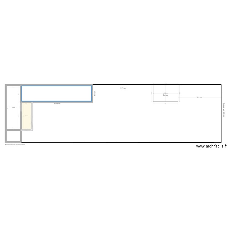 Plan masse agrandissement MAIRIE2025. Plan de 4 pièces et 80 m2