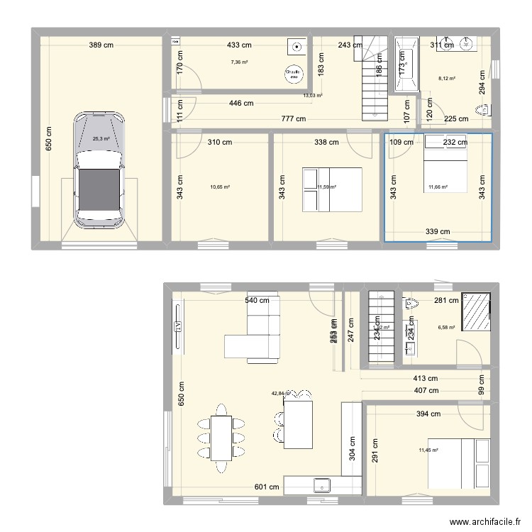 Hudd 5. Plan de 11 pièces et 151 m2