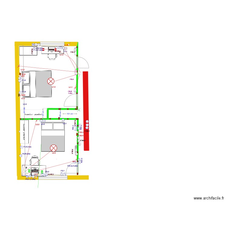 chambres Elec. Plan de 0 pièce et 0 m2