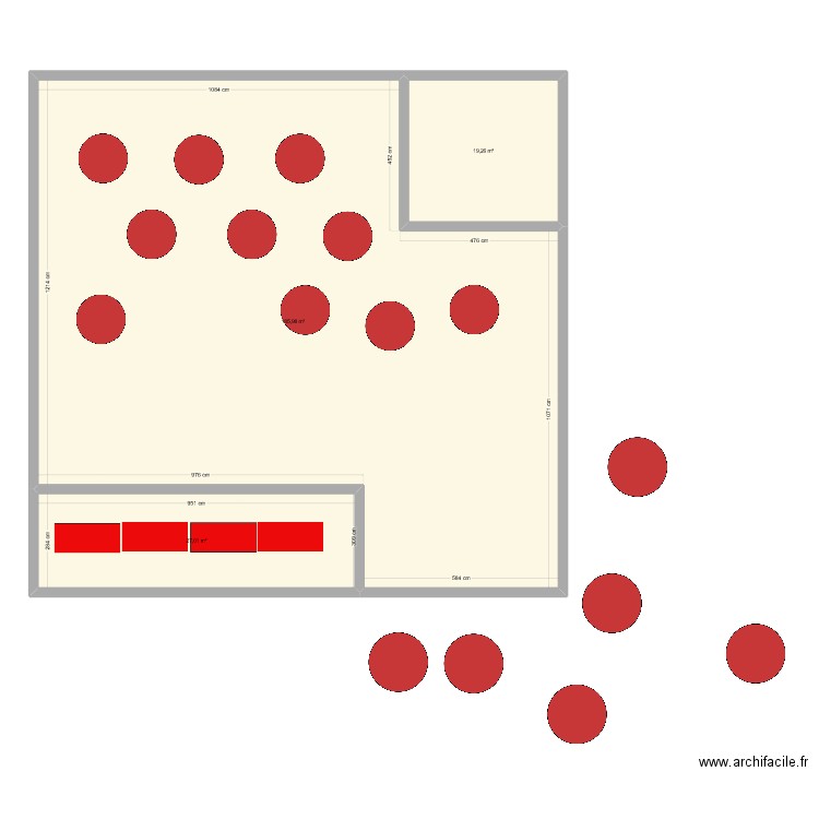 Plan Mariage 2. Plan de 3 pièces et 232 m2