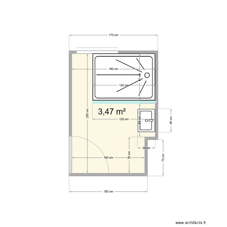 SD2 Vauvert. Plan de 1 pièce et 3 m2