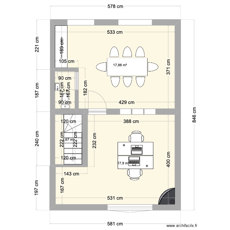 agence Av Abbé Alvitre riz de jardin. Plan de 4 pièces et 40 m2