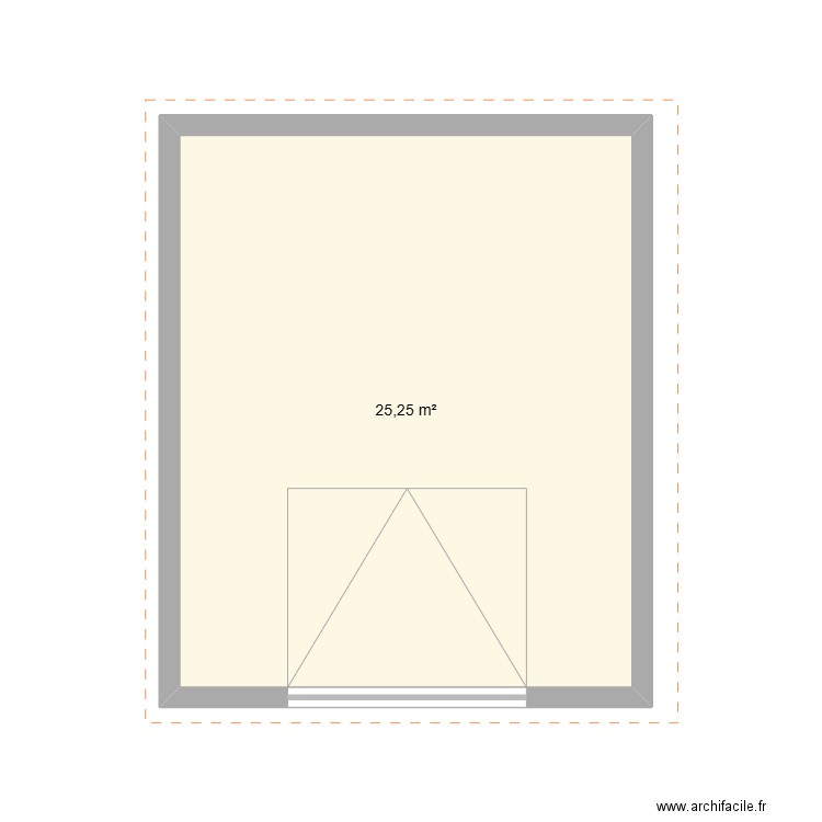 Garage CJ. Plan de 1 pièce et 25 m2