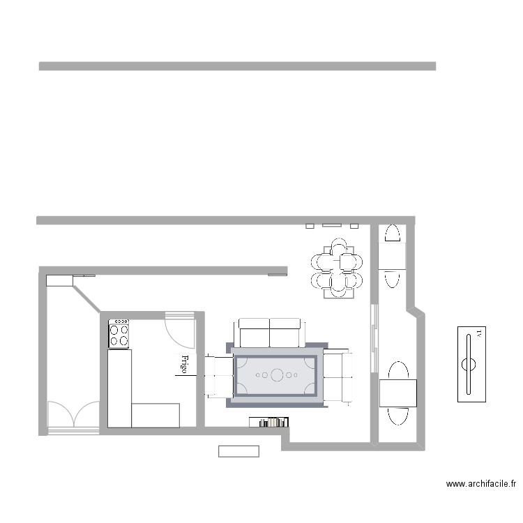 Aménagement 3 p Angré. Plan de 0 pièce et 0 m2