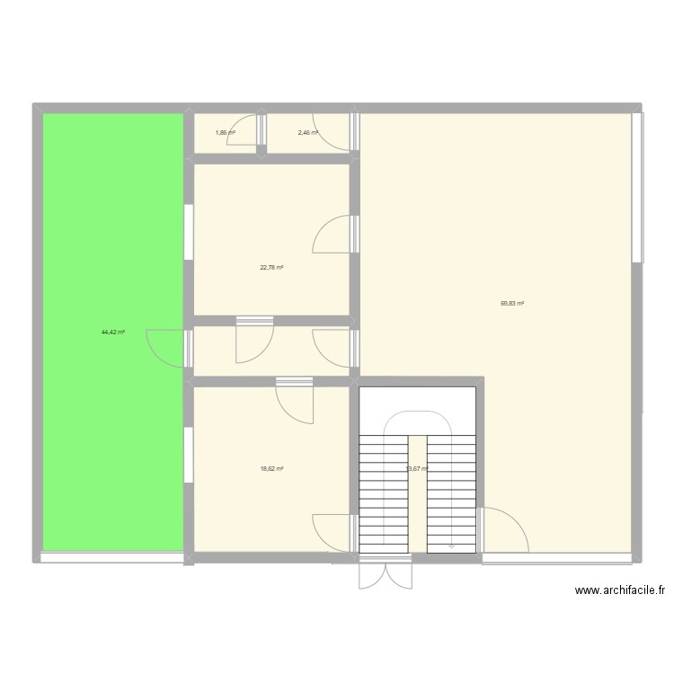 maison. Plan de 7 pièces et 174 m2