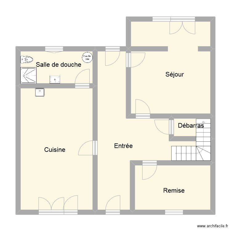 saint joseph rdc. Plan de 6 pièces et 91 m2