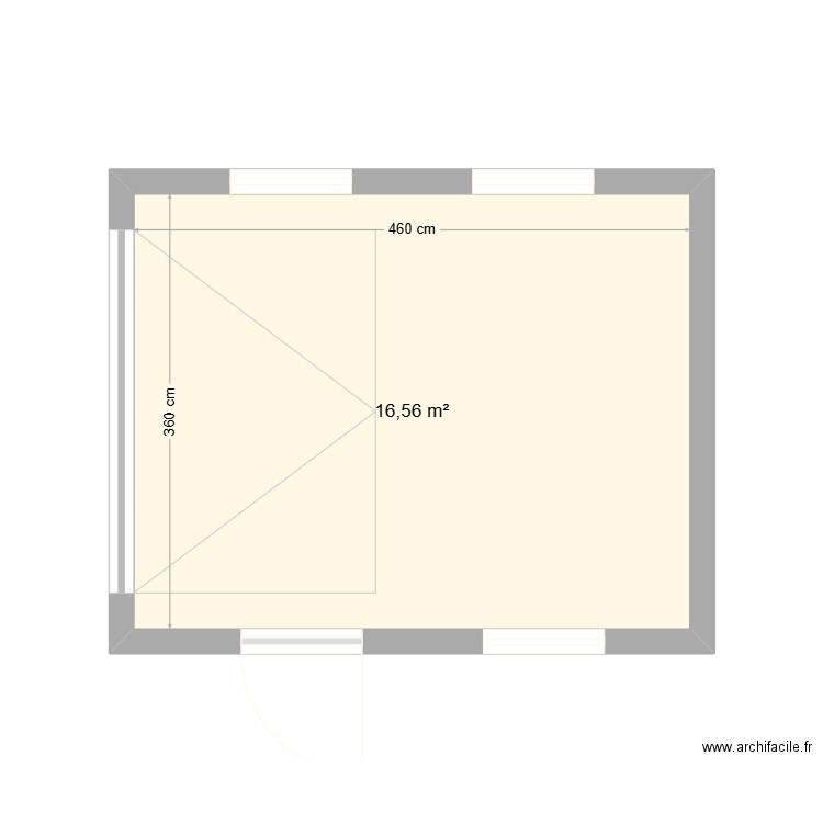 Garage Vdct. Plan de 1 pièce et 17 m2