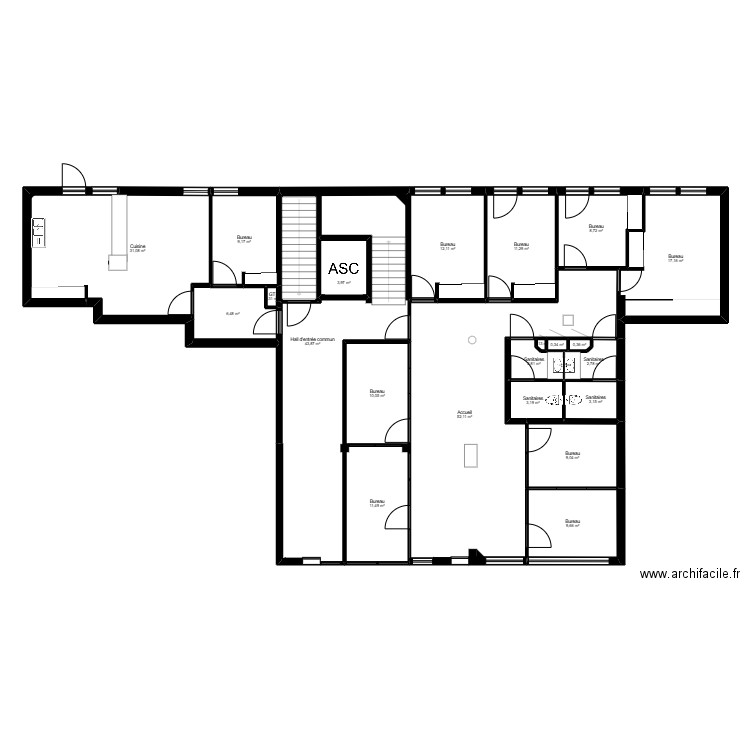 Ales EDL. Plan de 22 pièces et 249 m2