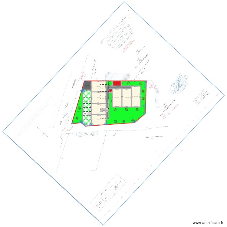 FREJAVILLE -RPA MOD. Plan de 16 pièces et 1718 m2