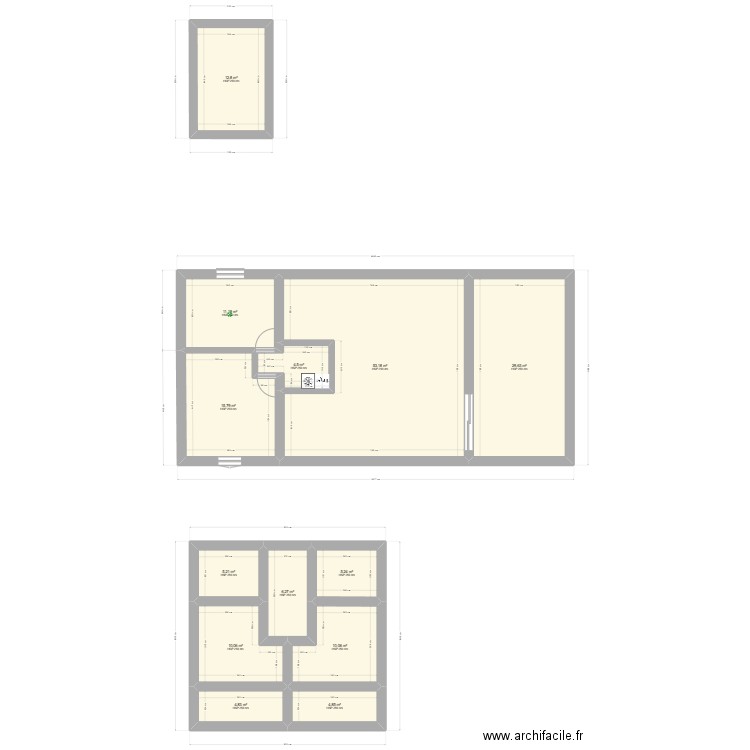 extension maison total. Plan de 13 pièces et 174 m2