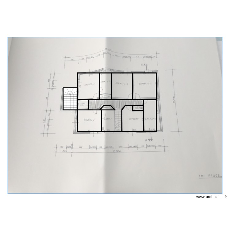 51356-croquis 1er étage. Plan de 12 pièces et 79 m2