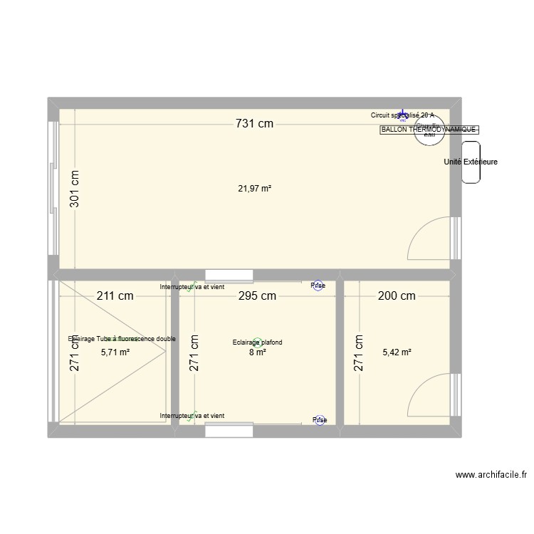 CHANTIER HERMAN. Plan de 4 pièces et 41 m2