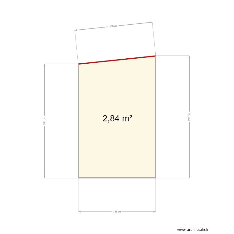 surpresseur. Plan de 1 pièce et 3 m2