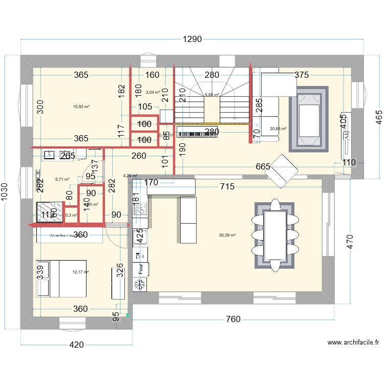 Maison_Chico_Jojo. Plan de 13 pièces et 96 m2