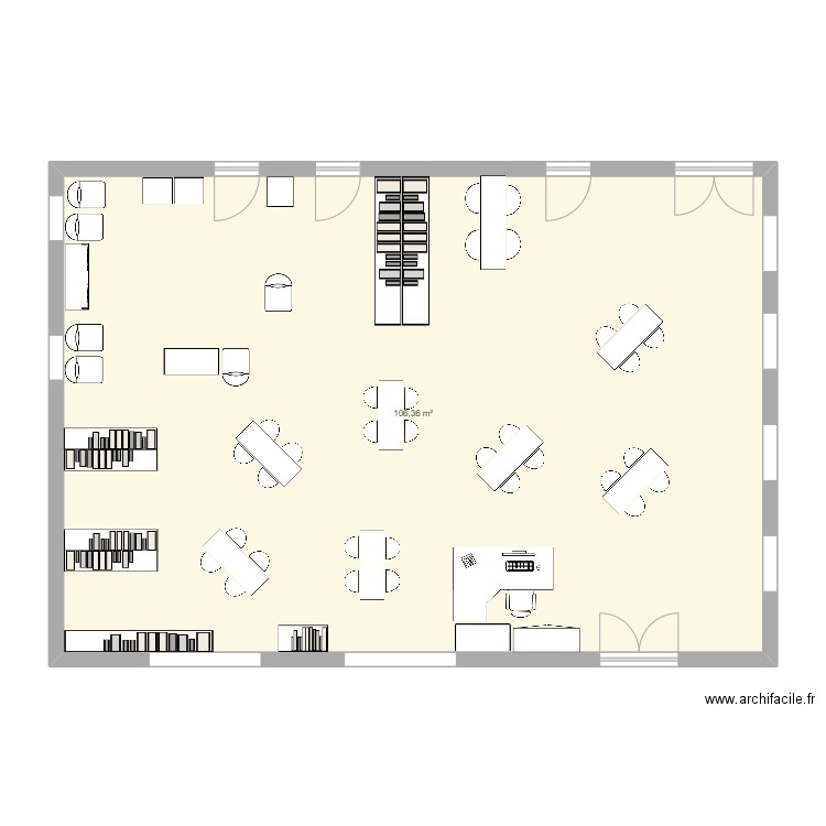 cdi. Plan de 1 pièce et 106 m2