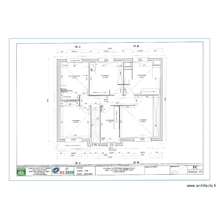 etage. Plan de 0 pièce et 0 m2