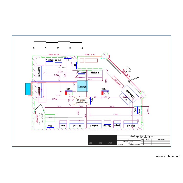 Carre Blanc. Plan de 0 pièce et 0 m2