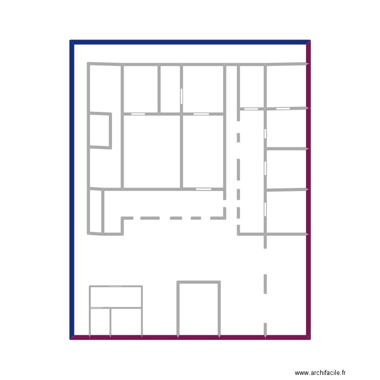 sibabi. Plan de 17 pièces et 33 m2