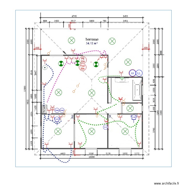 Plan Electrique TIS. Plan de 0 pièce et 0 m2