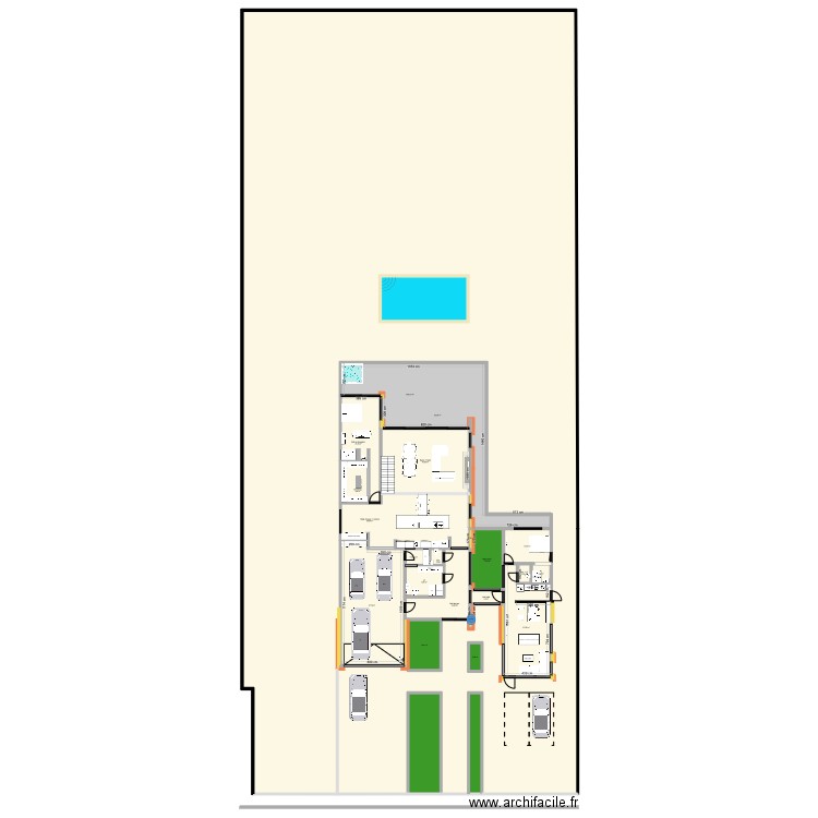 Plan villa 3 (Grand terrain). Plan de 23 pièces et -1526 m2